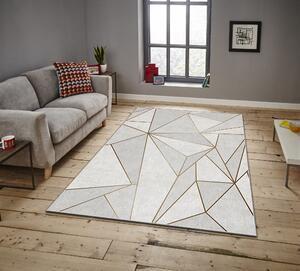 Covor, 160x230 cm, forma dreptunghiulara, poliester 100%, bej/gri, asr