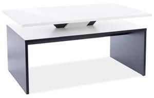 Masuta de cafea lova, alb/negru, 100x60x50 cm