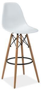 Scaun de bar din lemn si plastic enzo h1, 47x42x108