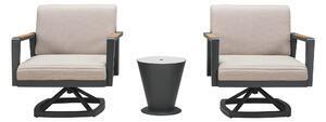 Set mobilier gradina higold emoti, 2 fotolii pivotante si o masa de cafea si frapiera icoo