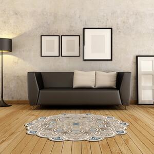 Covor, 180x180 cm, forma rotunda, poliester 100%, crem, aln600156kr18