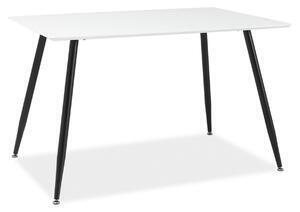 Favi Mese living albe floro, mdf si metal, 120x80x75 Ofertă