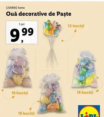 Lidl Livarno home ouă decorative de paște 1 set Ofertă