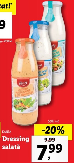 Lidl Kania dressing salată 500ml Ofertă