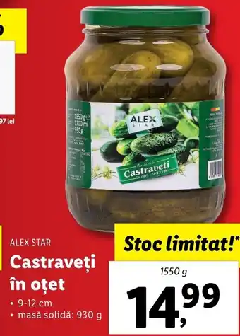 Lidl Alex star castraveți în oțet 1550g Ofertă