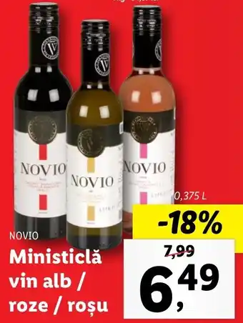 Lidl Novio ministiclă vin alb / roze / roșu 0.375l Ofertă