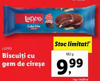 Lidl Luppo biscuiți cu gem de cireșe 182g Ofertă