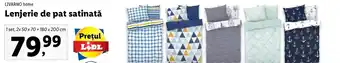 Lidl Livarno home lenjerie de pat satinată 1 set 2 x 50 x 70 + 180 x 200cm Ofertă