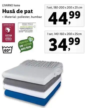 Lidl Livarno home husă de pat 180-200 x 200 x 25 cm 1 set Ofertă