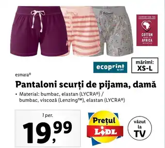 Lidl Esmara pantaloni scurți de pijama damă 1 per Ofertă