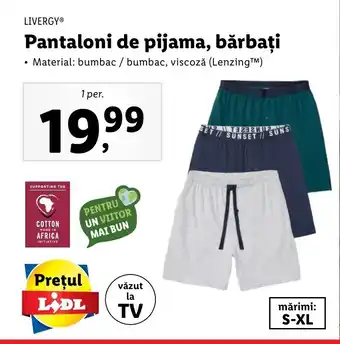 Lidl Livergy pantaloni de pijama bărbați 1 per Ofertă