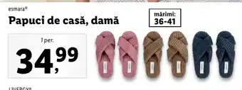 Lidl Esmara papuci de casă damă 1 per Ofertă