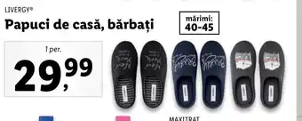 Lidl Livergy papuci de casă bărbați 1 per Ofertă