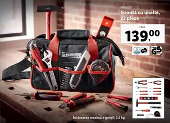 Lidl Parkside geantă cu unelte 23 piese 1 buc Ofertă