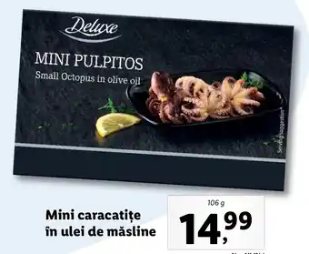 Deluxe mini caracatițe în ulei de măsline 106g