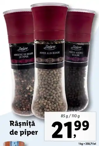 Deluxe râșnită de piper 85 / 110g