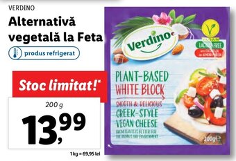 Lidl Verdino alternativă vegetală la feta 200g Ofertă
