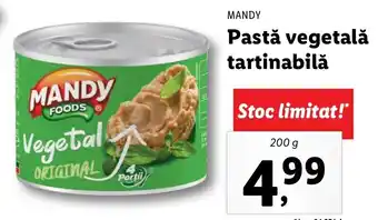 Mandy pastă vegetală tartinabilă 200g