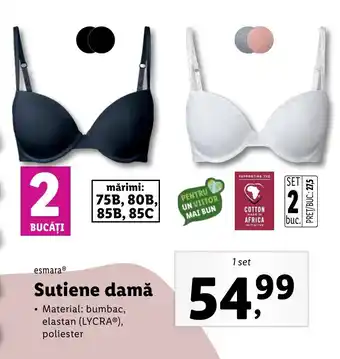 Lidl Esmara sutiene damă 1 set Ofertă
