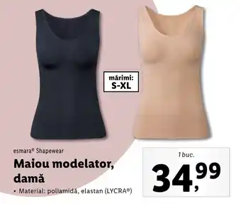 Lidl Esmara shapewear maiou modelator damă 1 buc Ofertă