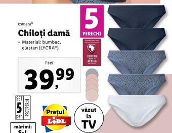 Lidl Esmara chiloți damă 1 set Ofertă