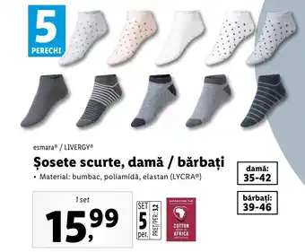 Esmara / Livergy șosete scurte damă / bărbați 1 set