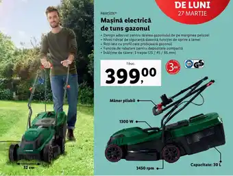 Lidl Parkside mașină electrică de tuns gazonul 1 buc Ofertă