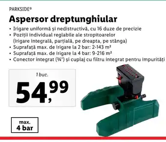 Lidl Parkside aspersor dreptunghiular 1 buc Ofertă