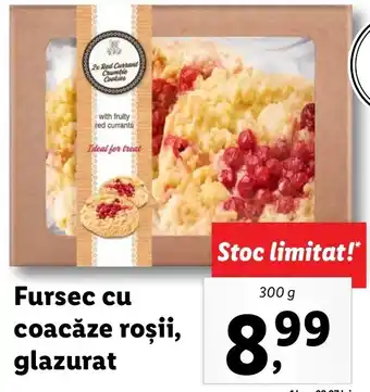 Lidl brutăria fursec cu coacăze roșii glazurat 300g