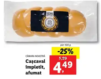 Lidl Cămara noastră cașcaval împletit afumat per 100g Ofertă