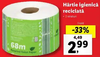 Lidl Hârtie igienică reciclată 1 rolă Ofertă