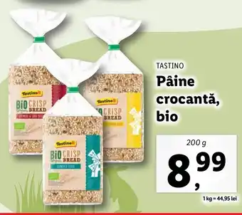 Lidl Tastino pâine crocantă bio 200g Ofertă