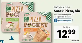 Lidl Trattoria alfredo snack pizza bio 2 x 120g Ofertă