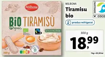 Milbona tiramisu bio 300g