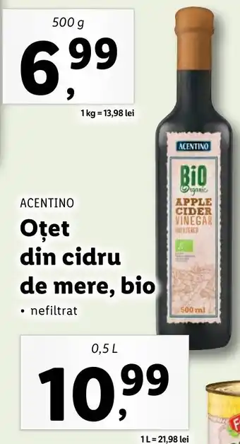 Acentino oțet din cidru de mere bio 0.5l