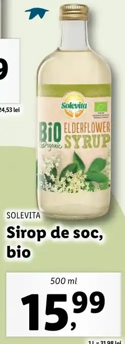 Lidl Solevita sirop de soc bio 500ml Ofertă