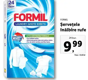 Lidl Formil șervețele înălbire rufe 24 buc Ofertă