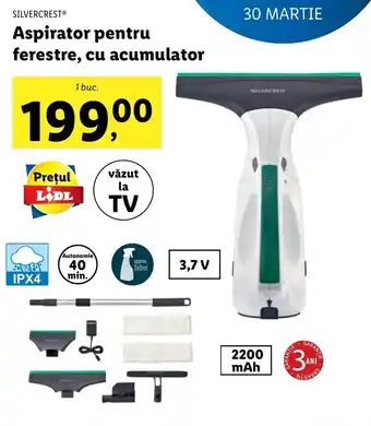 Silvercrest aspirator pentru ferestre cu acumulator 1 buc