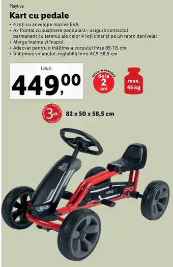 Lidl Playtive kart cu pedale 1 buc Ofertă