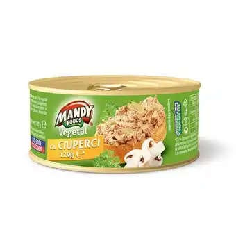Pate vegetal mandy cu ciuperci 120 g