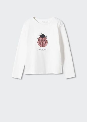 MANGO Tricou cu mânecă lungă și imprimeu Ofertă