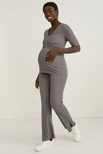 Pantaloni gravide din jerseu - evazați
