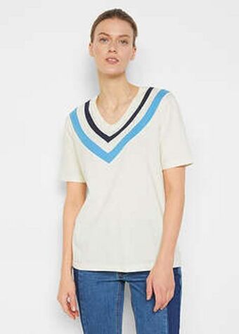 Tricou în v cu mâneci semilungi
