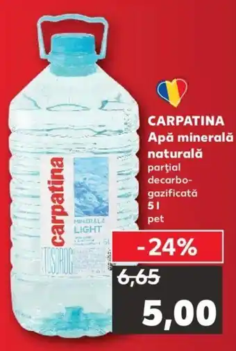Kaufland Carpatina apă minerală naturală 5l Ofertă