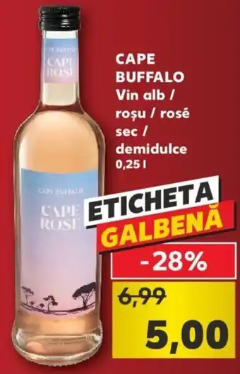 Kaufland Cape buffalo vin alb / roșu / rosé / sec / demidulce 0.25l Ofertă