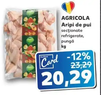 Kaufland Agricola aripi de pui kg Ofertă
