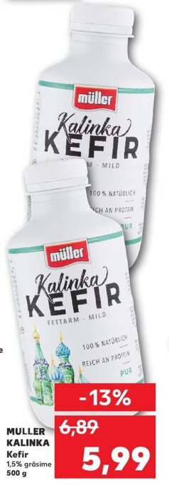 Kaufland Muller kalinka kefir 500g Ofertă