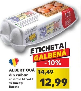 Kaufland Albert ouă din cuibar 10 bucăți Ofertă