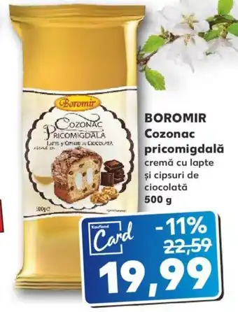 Kaufland Boromir cozonac pricomigdală 500g Ofertă