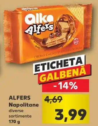 Kaufland Alfers napolitane 170g Ofertă